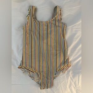 Zara Girls Multicolor Stripe One Piece Swimsuit